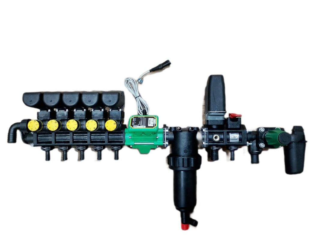 Rozdzielacz 5- sekcyjny pod komputer wraz z przepływomierzem