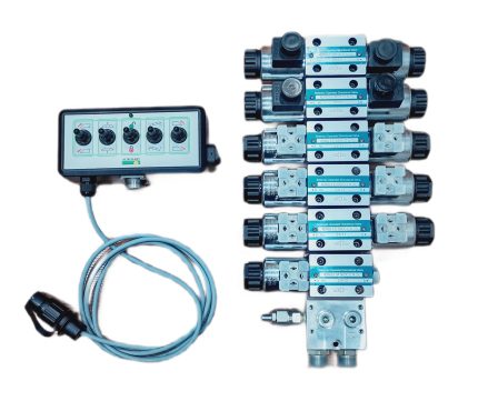 Rozdzielacz elektryczny 5-sekcyjny ze sterownikiem elektrycznym
